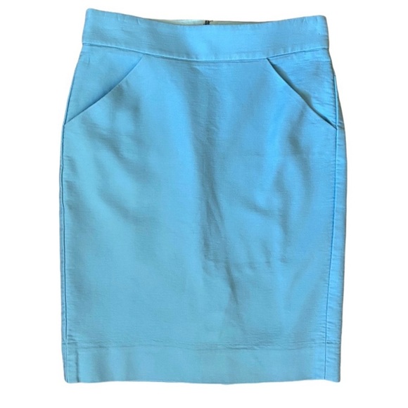 J Crew pencil skirt. Robins egg blue. - Picture 4 of 8